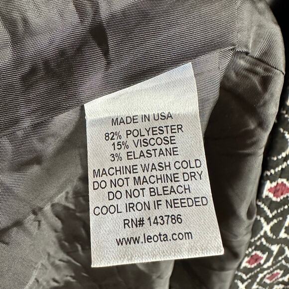 Leota Cora Duster Jacket Geo Jacquard Rhododendron Size 1L - Picture 8 of 10